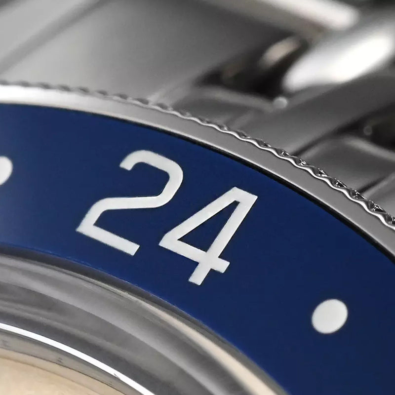 San Martin 39.5mm Automatic Sport GMT Watch with Blue Dial #SN0116-A
