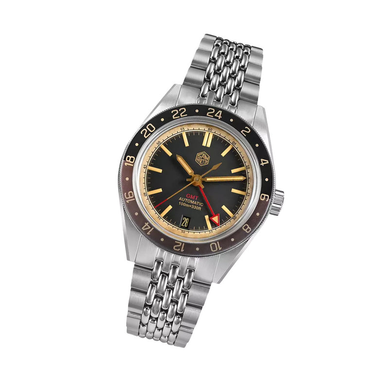 San Martin Automatic GMT Dive Watch with Aged Dial #SN0116-B