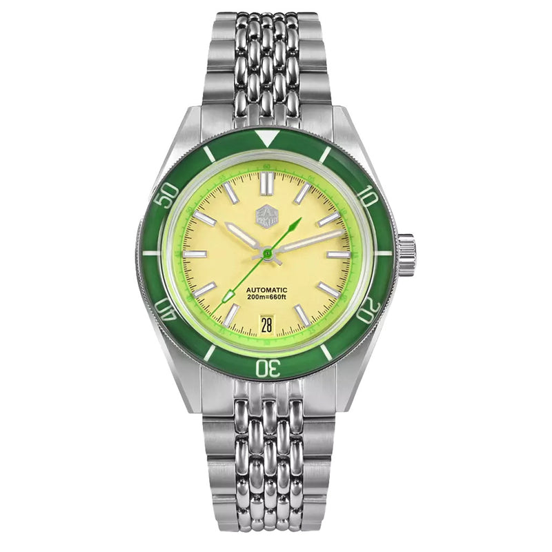 San Martin 39.5mm Automatic Dive Watch with Yellow Dial #SN0116-C