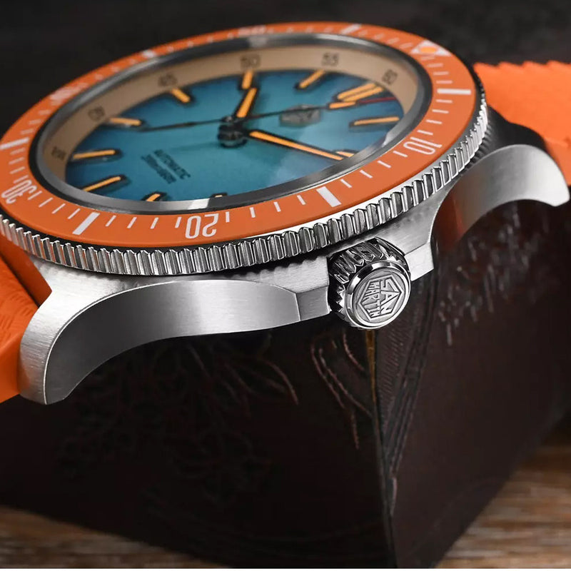San Martin Automatic Dive Watch with Light Blue Dial #SN0118-A