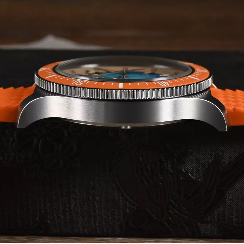 San Martin Automatic Dive Watch with Light Blue Dial #SN0118-A