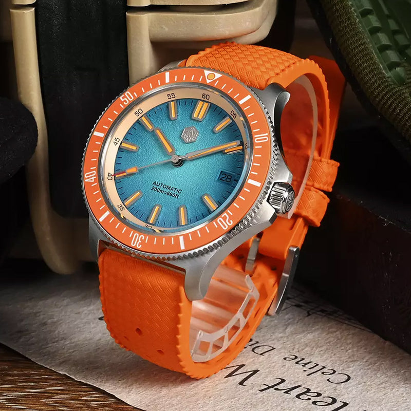 San Martin Automatic Dive Watch with Light Blue Dial #SN0118-A