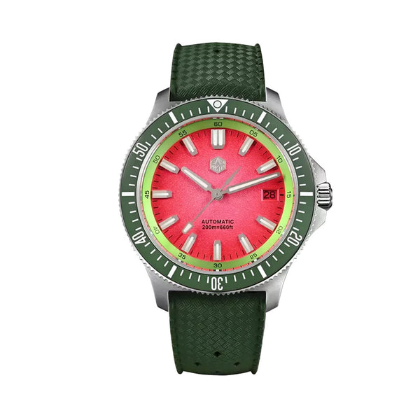 San Martin Automatic Dive Watch with Stunning Red Dial #SN0118-B