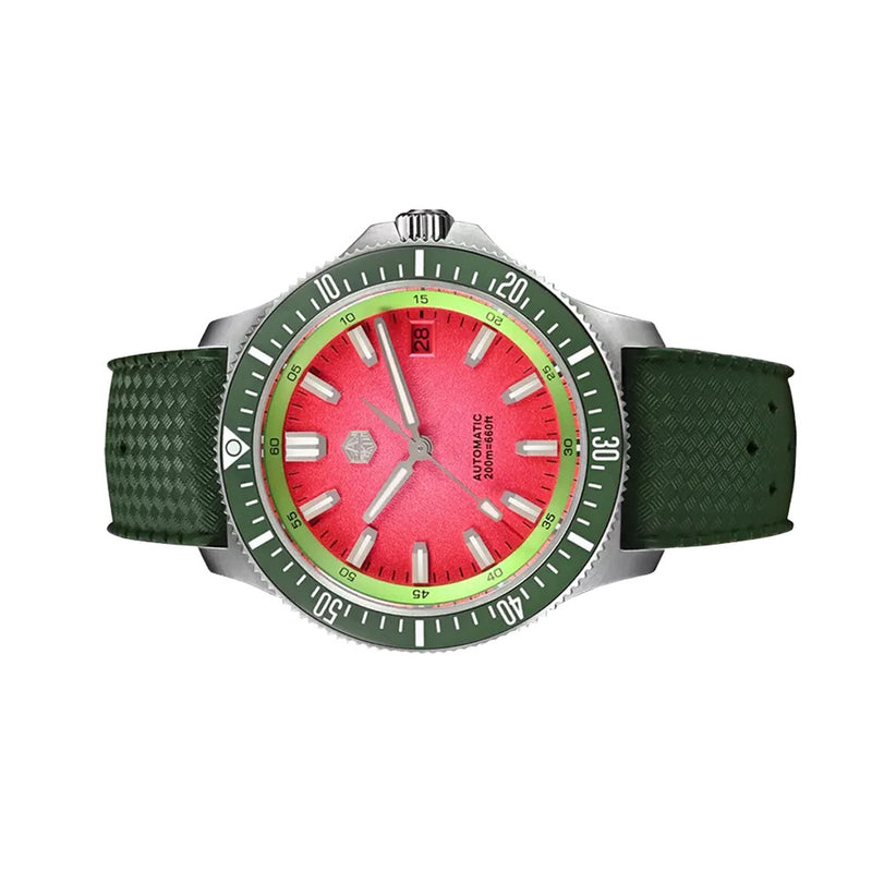 San Martin Automatic Dive Watch with Stunning Red Dial #SN0118-B
