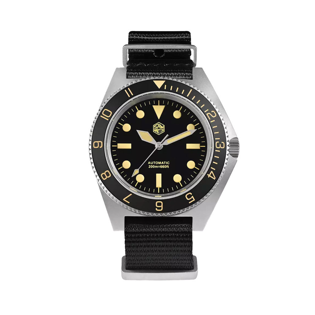 San Martin Automatic Dive Watch with Black Dial #SN0123-A — Long