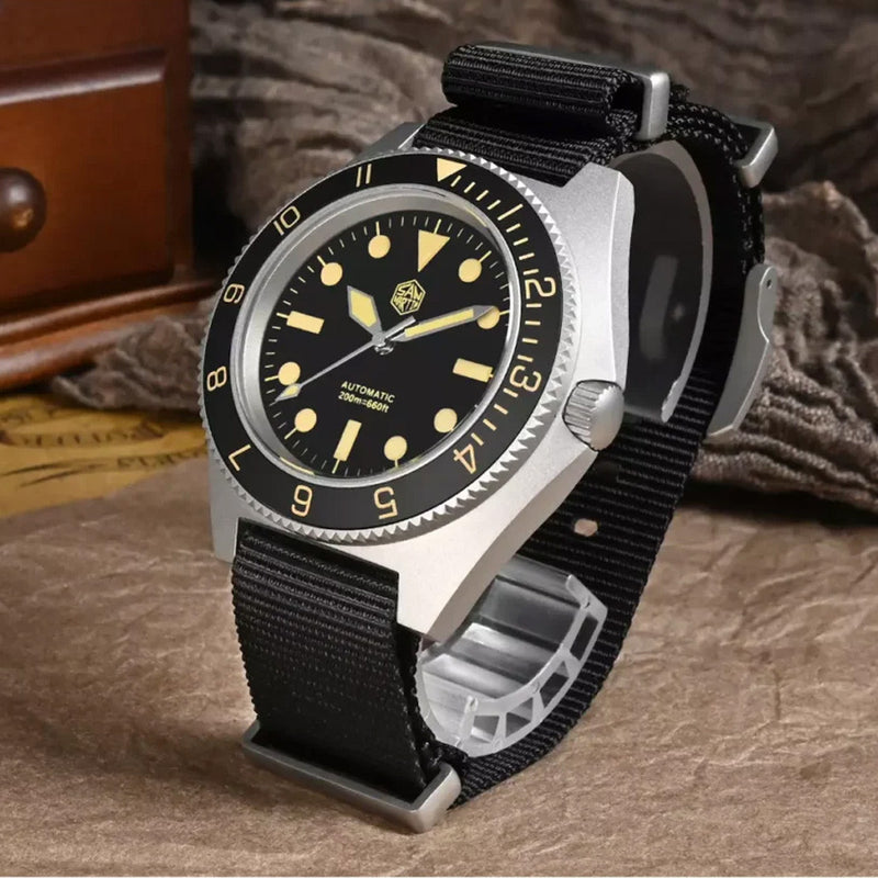San Martin Automatic Dive Watch with Black Dial #SN0123-A