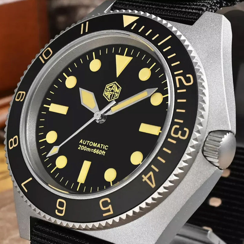 San Martin Automatic Dive Watch with Black Dial #SN0123-A