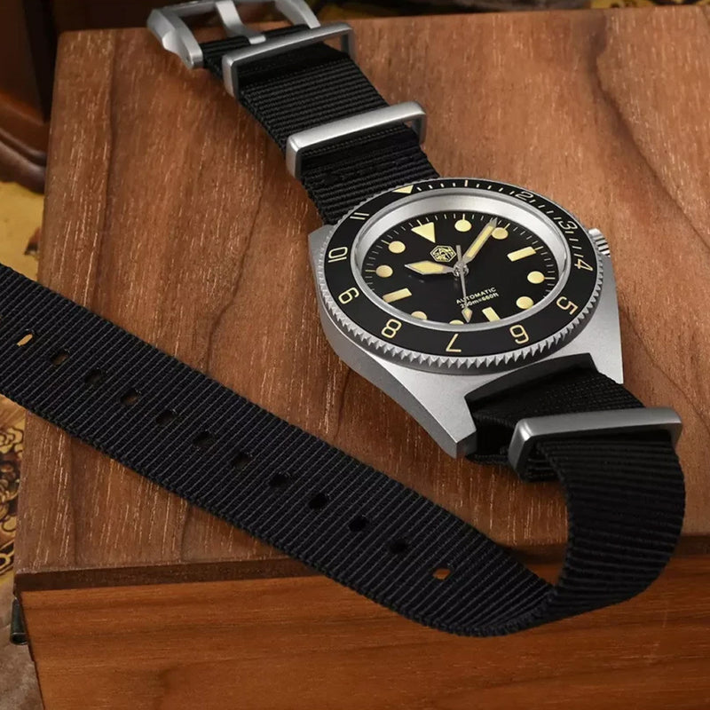 San Martin Automatic Dive Watch with Black Dial #SN0123-A