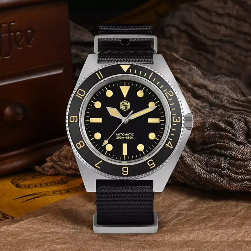 San Martin Automatic Dive Watch with Black Dial #SN0123-A