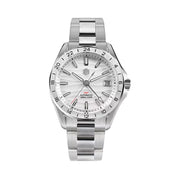 San Martin 39mm Automatic GMT Watch with White Desert Dial #SN0129-A