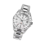 San Martin 39mm Automatic GMT Watch with White Desert Dial #SN0129-A