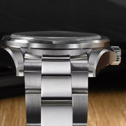 San Martin 39mm Automatic GMT Watch with White Desert Dial #SN0129-A