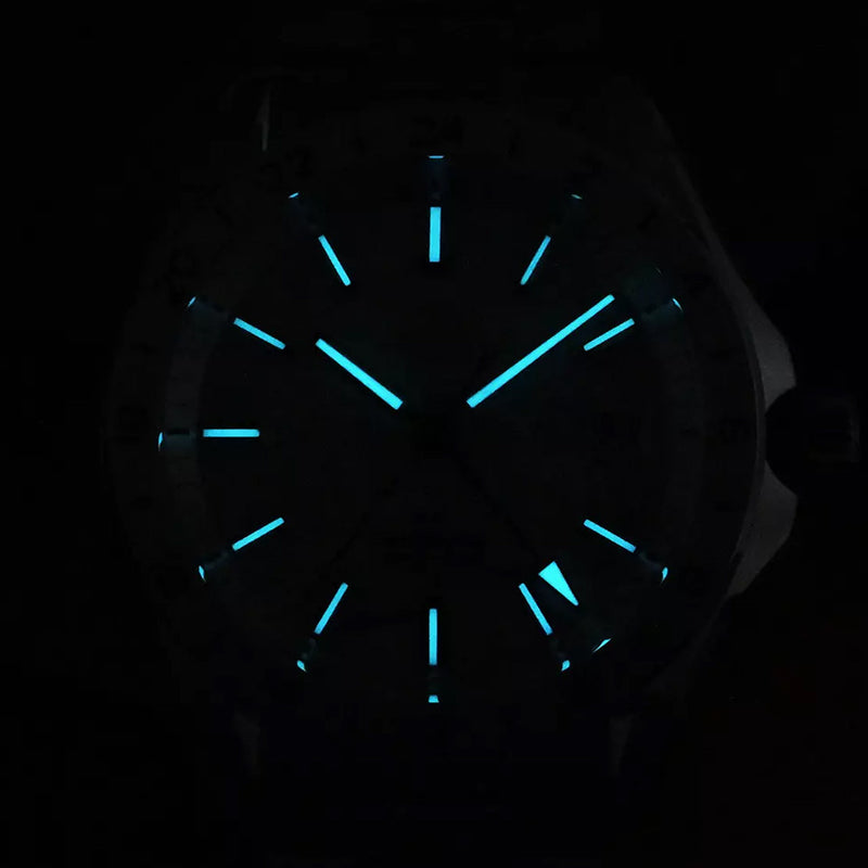 San Martin Automatic GMT Watch with Black Aventurine Dial #SN0129-B