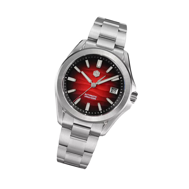 San Martin 39mm Automatic Watch with Red Desert Dial #SN0129-C