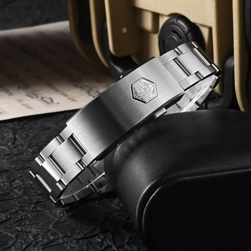 San Martin 39mm Automatic Watch with Red Desert Dial #SN0129-C