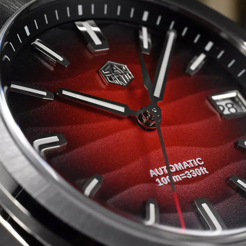 San Martin 39mm Automatic Watch with Red Desert Dial #SN0129-C