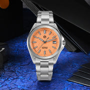 San Martin 39mm Automatic Watch with Salmon Sand Dial #SN0129-E