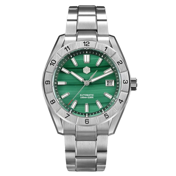 San Martin Automatic Dive Watch with Peacock Green Dial #SN0130-A