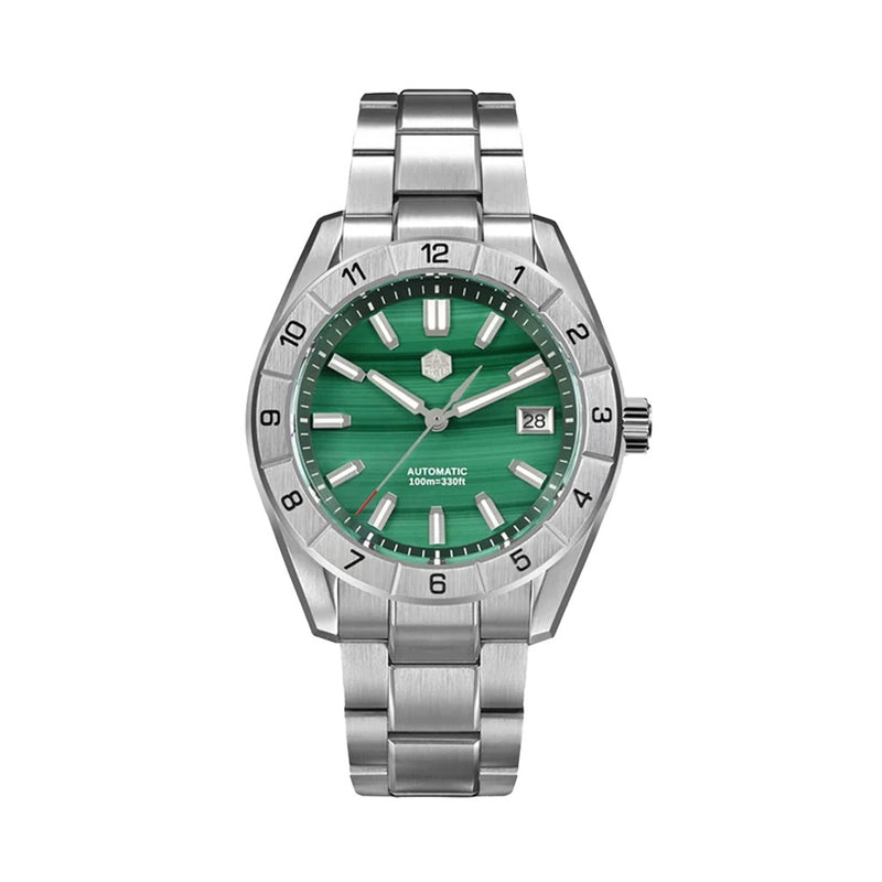 San Martin Automatic Dive Watch with Peacock Green Dial #SN0130-A