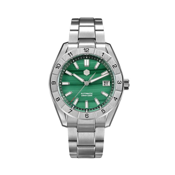 San Martin Automatic Dive Watch with Peacock Green Dial #SN0130-A