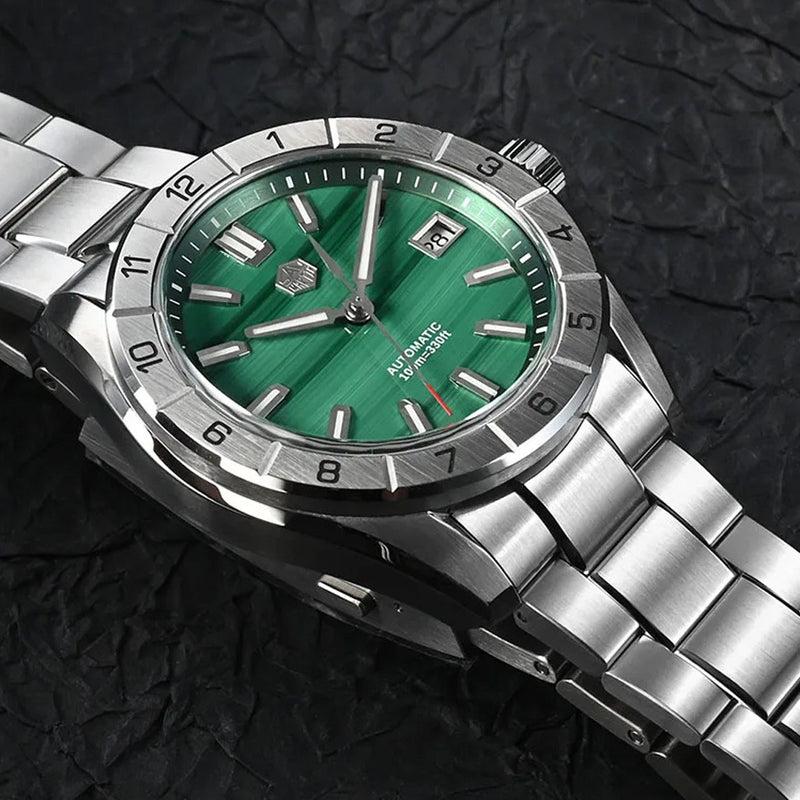 San Martin Automatic Dive Watch with Peacock Green Dial #SN0130-A
