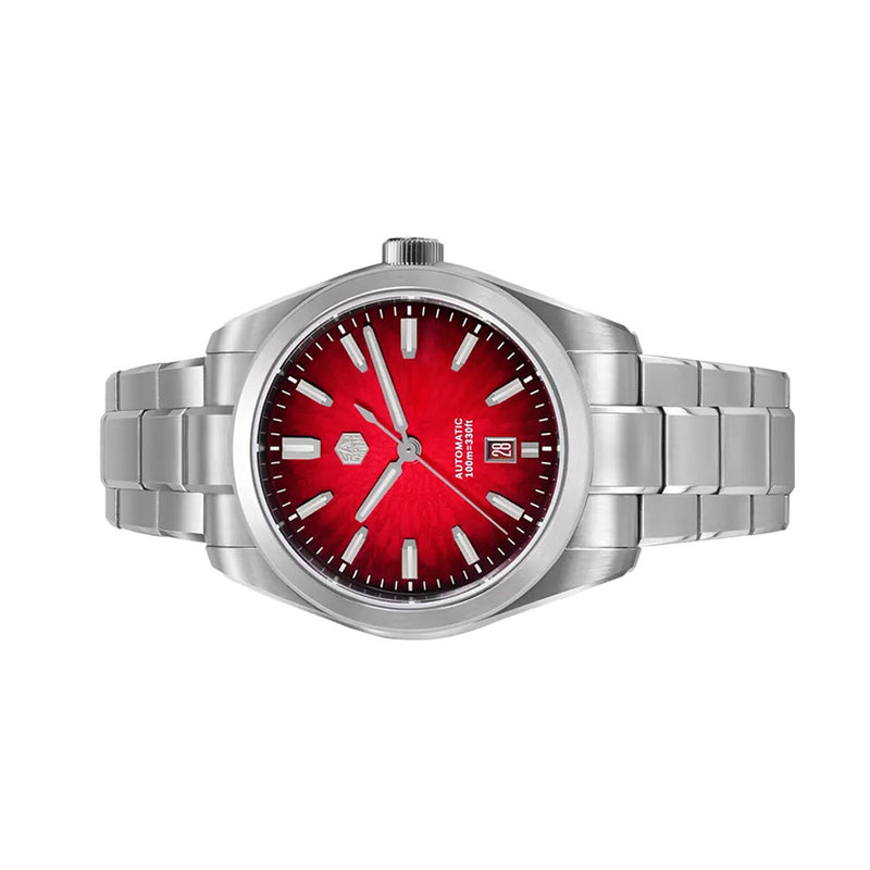 San Martin 42mm Dress Watch with Red Degrading Dial #SN0144-C
