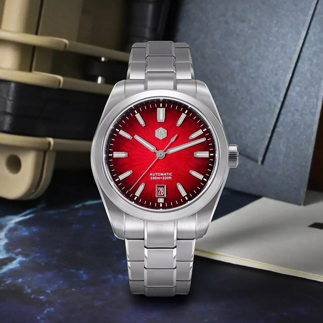 Sandmnnchen  ザントマン 赤マント28cm 東ドイツDDR San Martin 42mm Dress Watch with Red Degrading Dial #SN0144-C