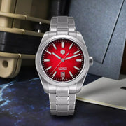 San Martin 42mm Dress Watch with Red Degrading Dial #SN0144-C