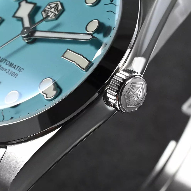 San Martin Automatic Dress Watch with Light Blue Dial #SN021-A