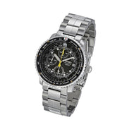 Seiko SNA411P1 Quartz Flight Chronograph Watch with Alarm Function
