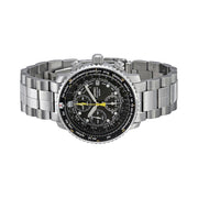 Seiko SNA411P1 Quartz Flight Chronograph Watch with Alarm Function