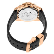 Seiko 38mm Prospex Black Dial Solar Dive Watch with Rose Goldtone Case #SNE586 Back