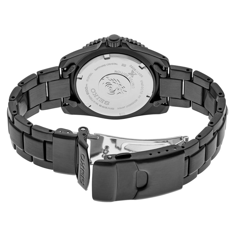 Seiko Prospex Black Series Limited Edition Night Vision Solar Diver #SNE587 back