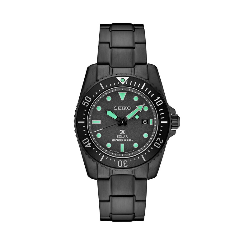 Seiko Prospex Black Series Limited Edition Night Vision Solar Diver #SNE587