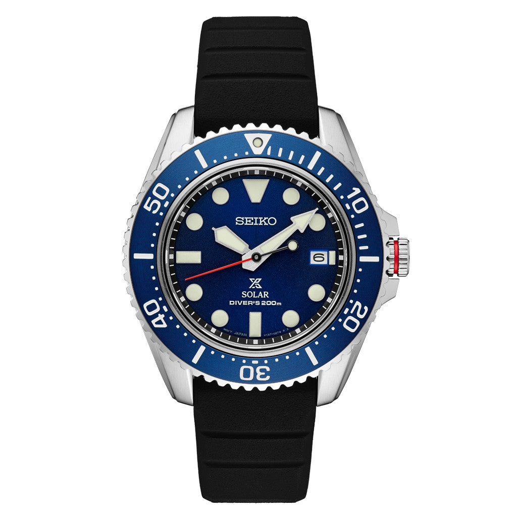 Seiko Prospex Solar Dive Watch with Sapphire Crystal and Blue Dial