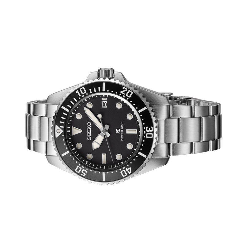 Seiko 41mm Prospex Black Dial Solar Dive Watch #SNE597