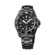 Seiko 41mm Prospex Black IP Solar Dive Watch #SNE599