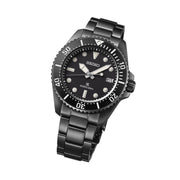 Seiko 41mm Prospex Black IP Solar Dive Watch #SNE599