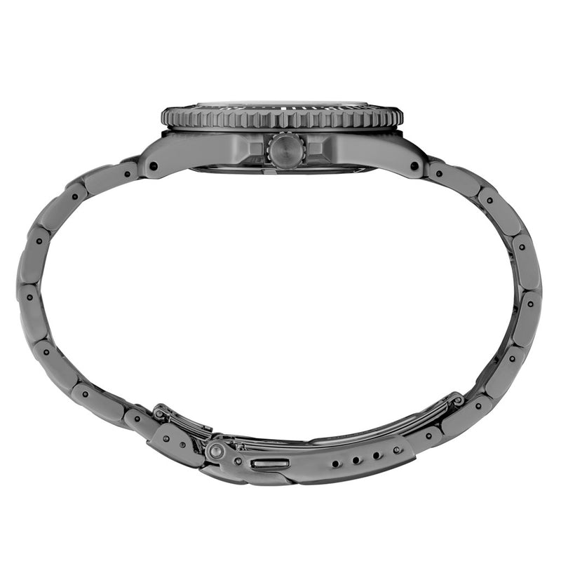 Seiko 41mm Prospex Black IP Solar Dive Watch #SNE599