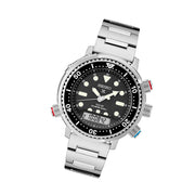 Seiko Prospex Solar Analog-Digital Dive Watch with Depth Meter, Water Temp and Dive Log Functions #SNJ033 tilt