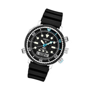 Seiko Prospex PADI Solar Analog-Digital Dive Watch with Depth Meter, Water Temp and Dive Log Functions #SNJ035 tilt