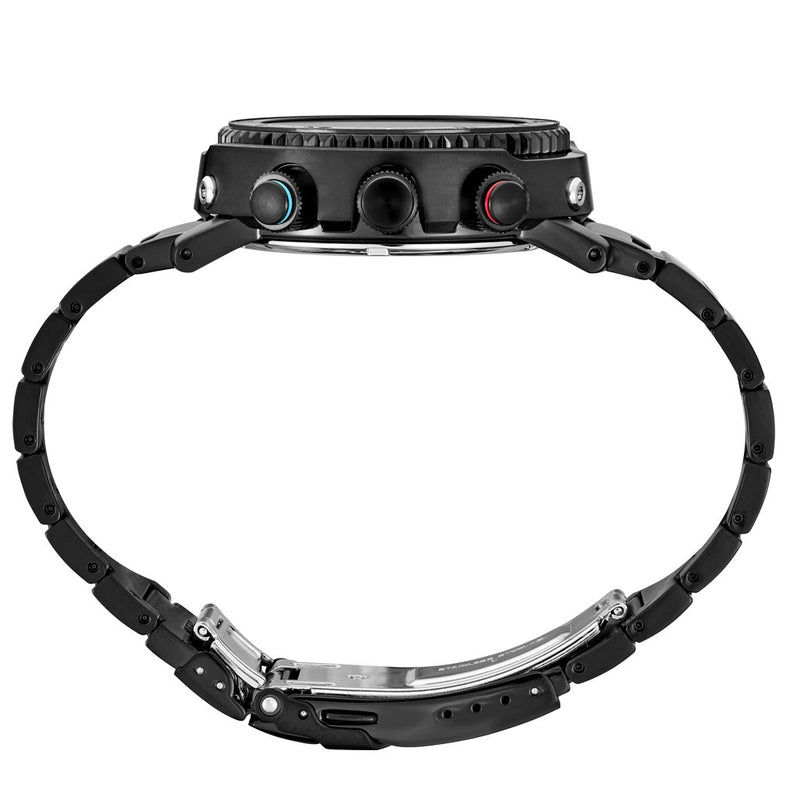 Seiko Prospex Limited Edition Black Analog-Digital Dive Watch Depth Meter, Water Temp and Dive Log Functions #SNJ037 crown