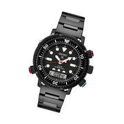 Seiko Prospex Limited Edition Black Analog-Digital Dive Watch Depth Meter, Water Temp and Dive Log Functions #SNJ037 tilt