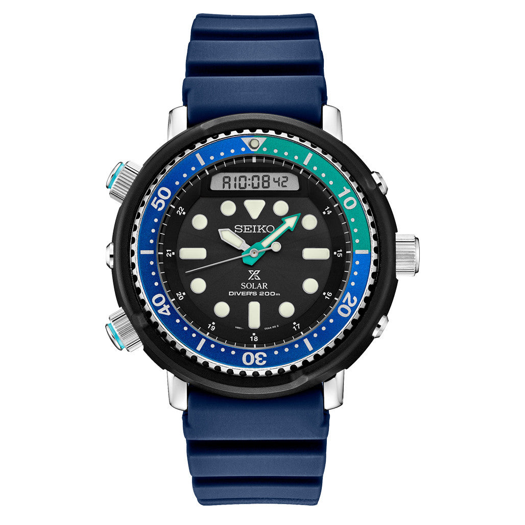 邦楽 Neo Atomic Motor EARTH MATE LAGOON Seiko Prospex Tropical Lagoon Solar Analog-Digital Dive Watch