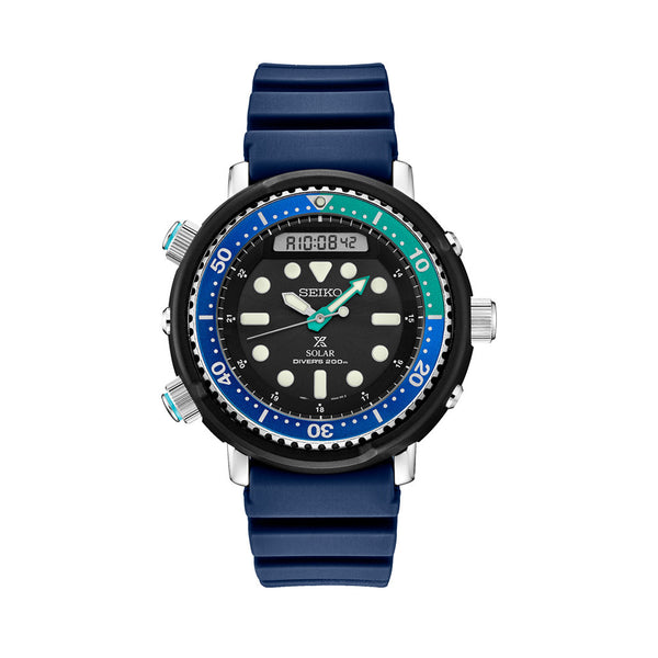 Seiko Prospex Tropical Lagoon Solar Analog-Digital Dive Watch #SNJ039