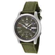 Seiko 5 Military Green Dial Automatic Watch with Green Canvas Strap #SNK805K2