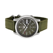 Seiko 5 Military Green Dial Automatic Watch with Green Canvas Strap #SNK805K2