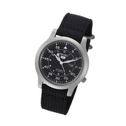 Seiko 5 Military Black Dial Automatic Watch with Black Canvas Strap #SNK809K2