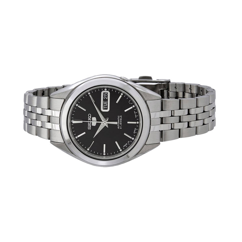 Seiko 5 Automatic Black Dial Watch with Stainless Steel Bracelet #SNKL23J1