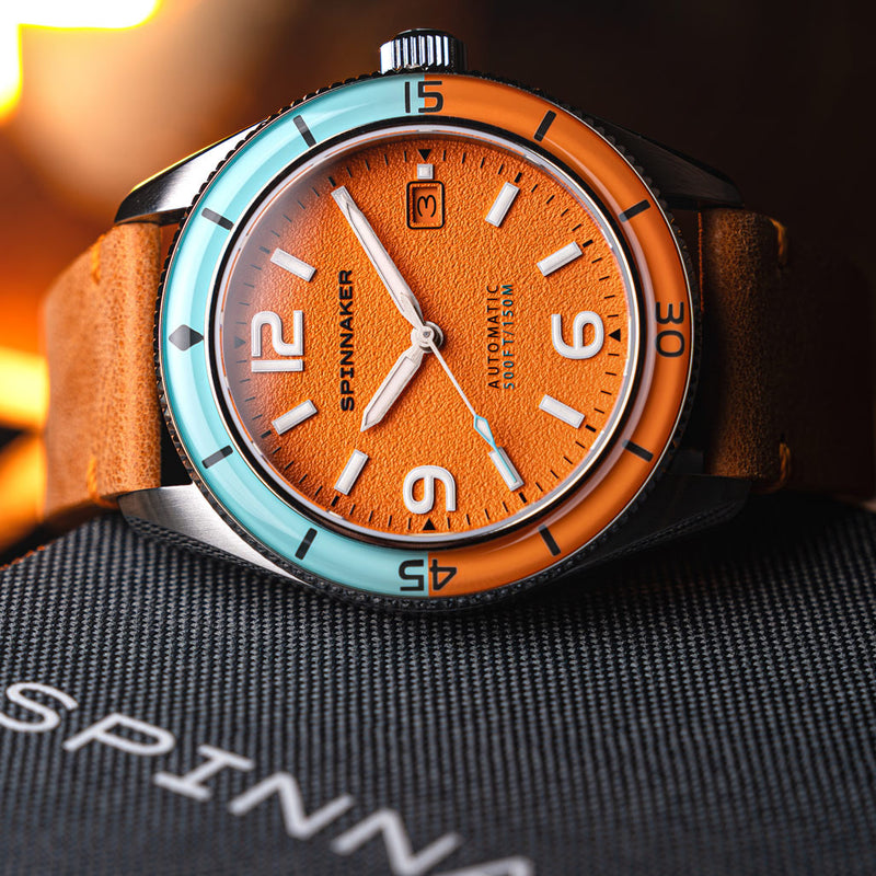 Spinnaker Fluess Automatic Watch with Exuberant Orange Dial #SP-5055-0F